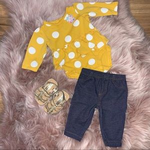 2 Piece Ruffle Onesie Set